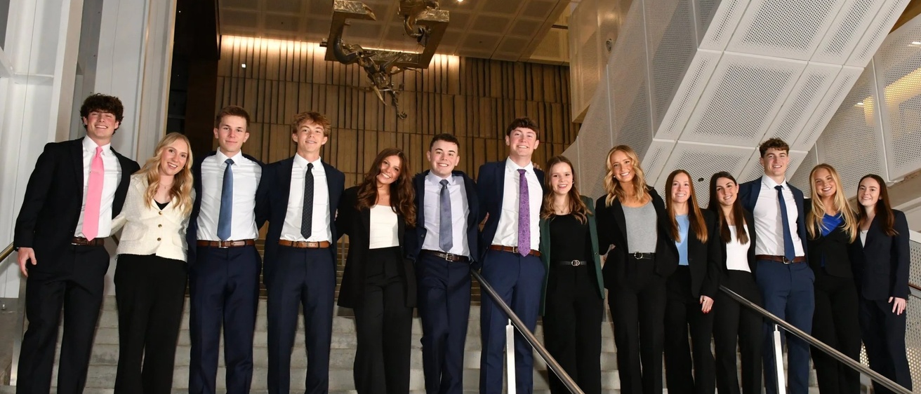 Delta Sigma Pi executive board group.
